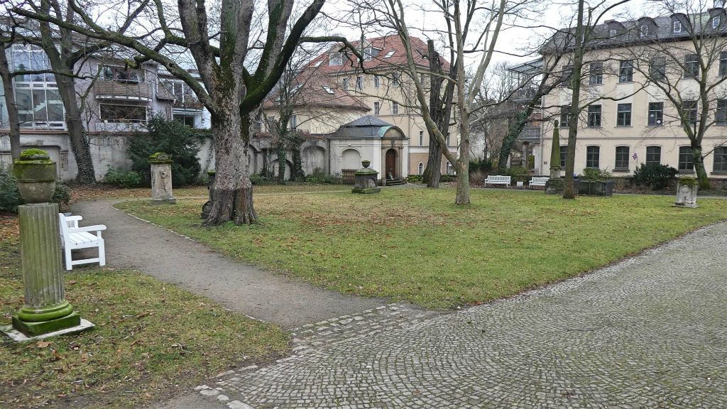WEIMAR - de tuin van de St. Jakob kerk