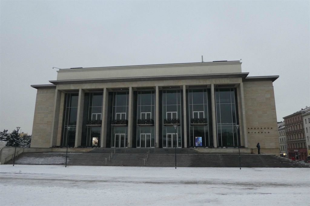 BRNO - de voorkant van het nationale theater