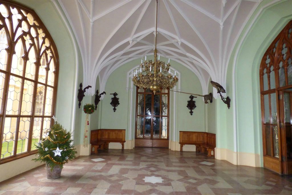 LEDNICE - een zaal in het kasteel van Lednice