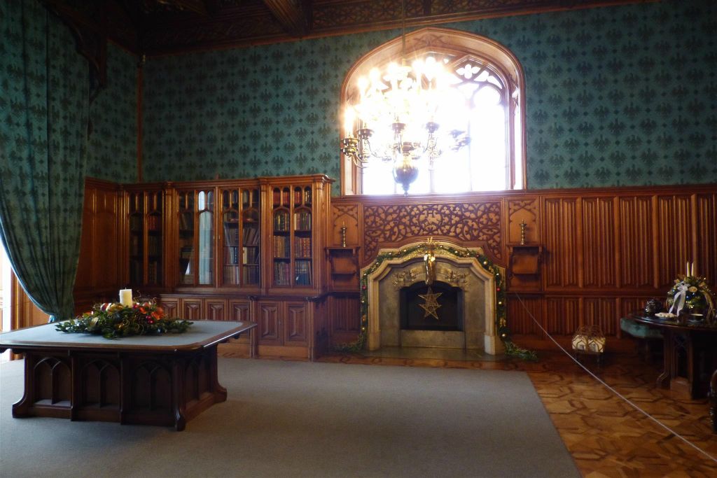 LEDNICE - de bibliotheek zaal in het kasteel van Lednice