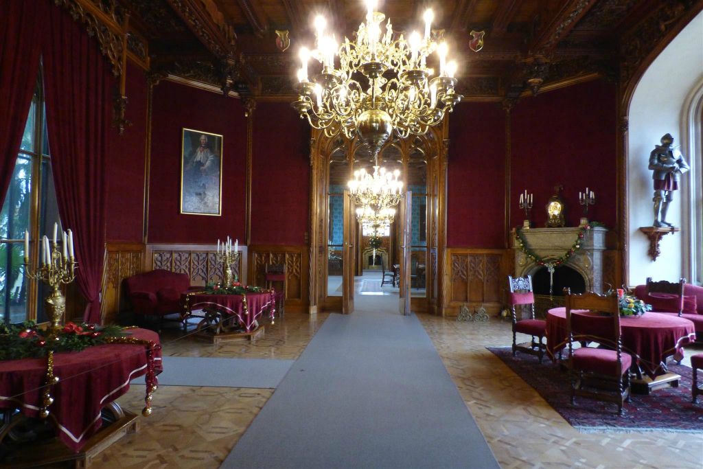 LEDNICE - een zaal in het kasteel van Lednice