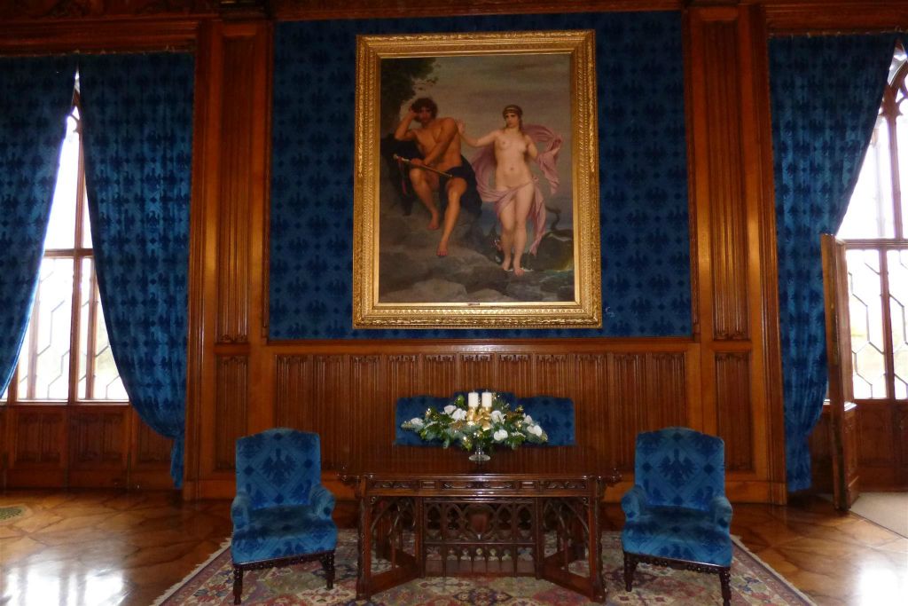 LEDNICE - een zaal in het kasteel van Lednice