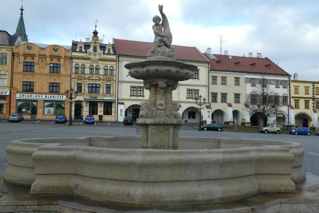 KROMERIZ - een fontein op het marktplein