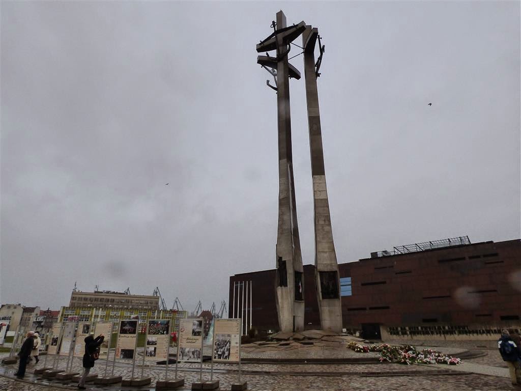 GDAŃSK - een monument voor de omgekomen scheepswerf arbeiders in 1970 bij de Leninwerf