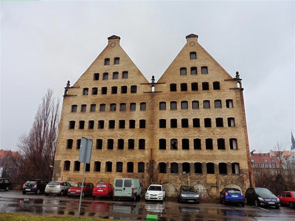 GDAŃSK - de voormalige graanschuren van Groddeck