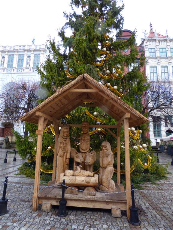 GDAŃSK - een kerststal in het oude centrum