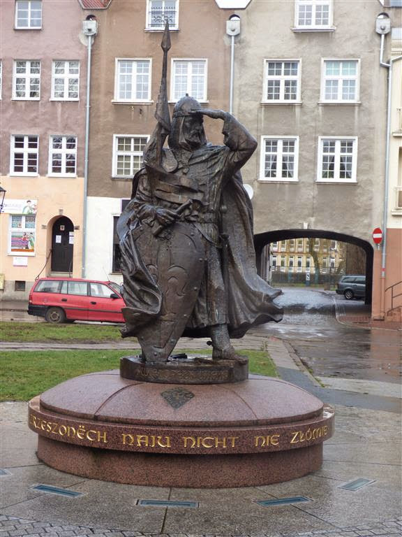 GDAŃSK - een monument van Świętopełk II Wielki een hertog van Gdańsk