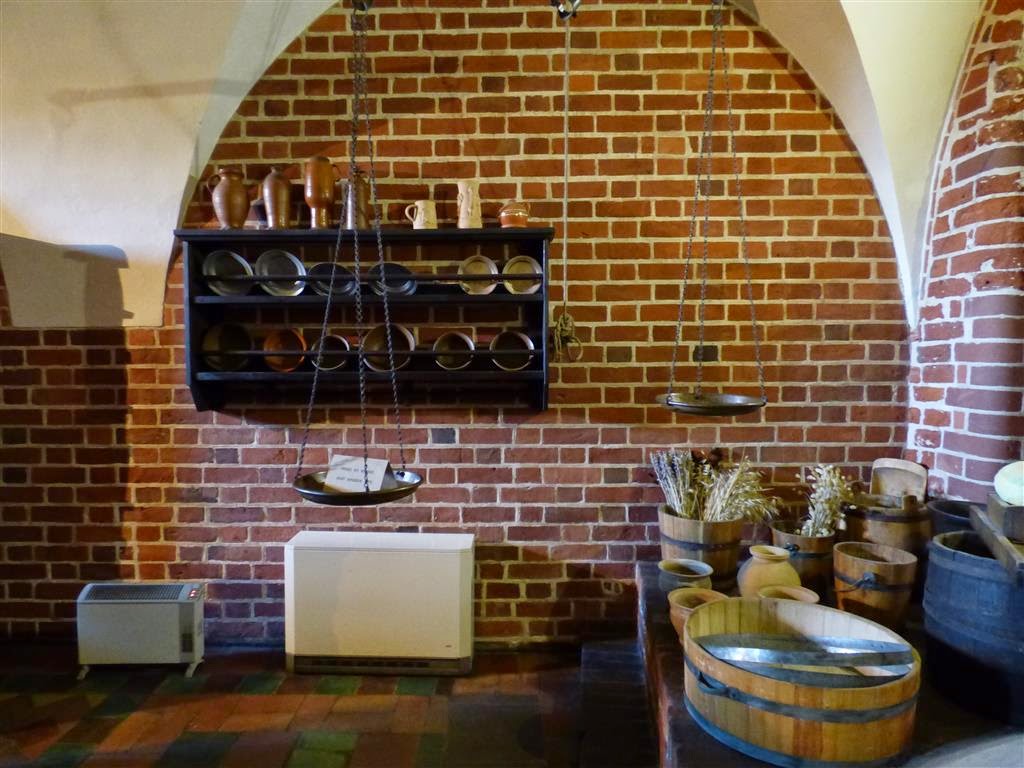 MALBORK - een gedeelte van de keuken in het kasteel van de Duitse Orde