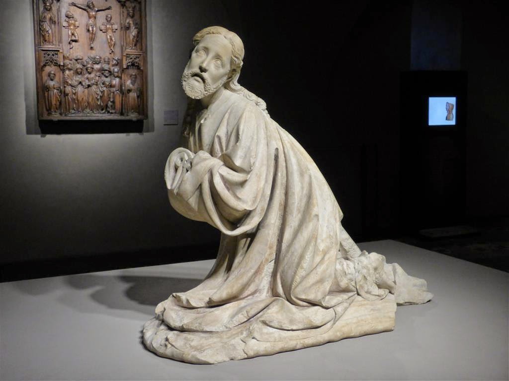 MALBORK - een beeld van Christus in het hof van Gethsemane in het museum van het kasteel van de Duitse Orde