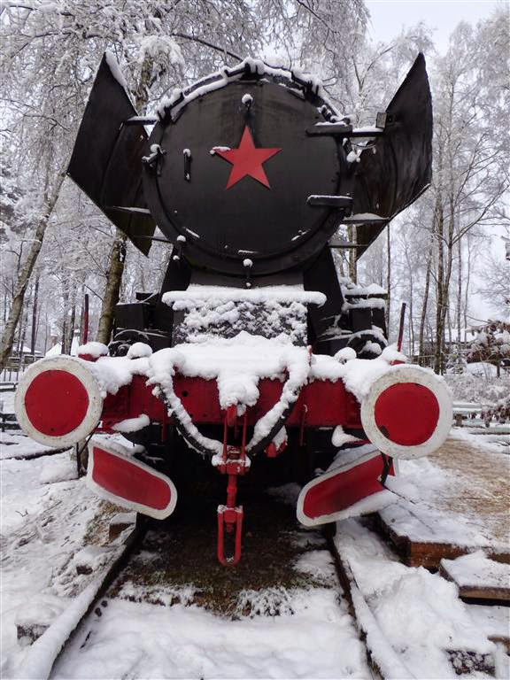 SZYMBARK - de stoomlocomotief van de trein waarmee Poolse gedeporteerden naar Siberië vervoerd werden