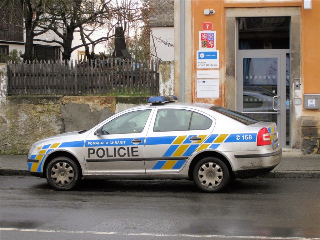 NOVY BOR - een Tsjechische politiewagen