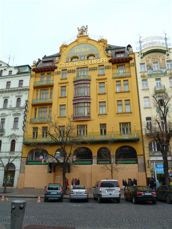 PRAAG - het Grand Hotel Europa uit 1906 bij het Wanceslasplein