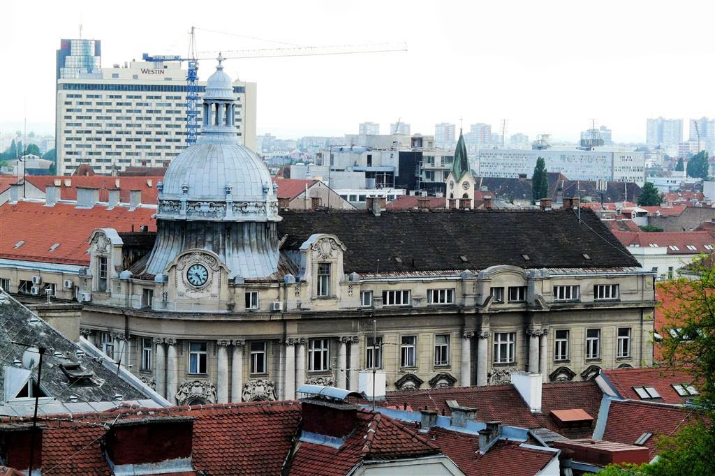 ZAGREB - uitzicht vanaf de Strossmayer Promenenade