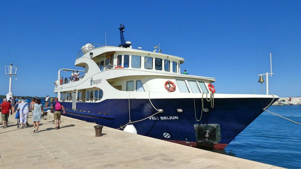FAŽANA - de boot waarmee we naar het eiland Veliki Brijun varen