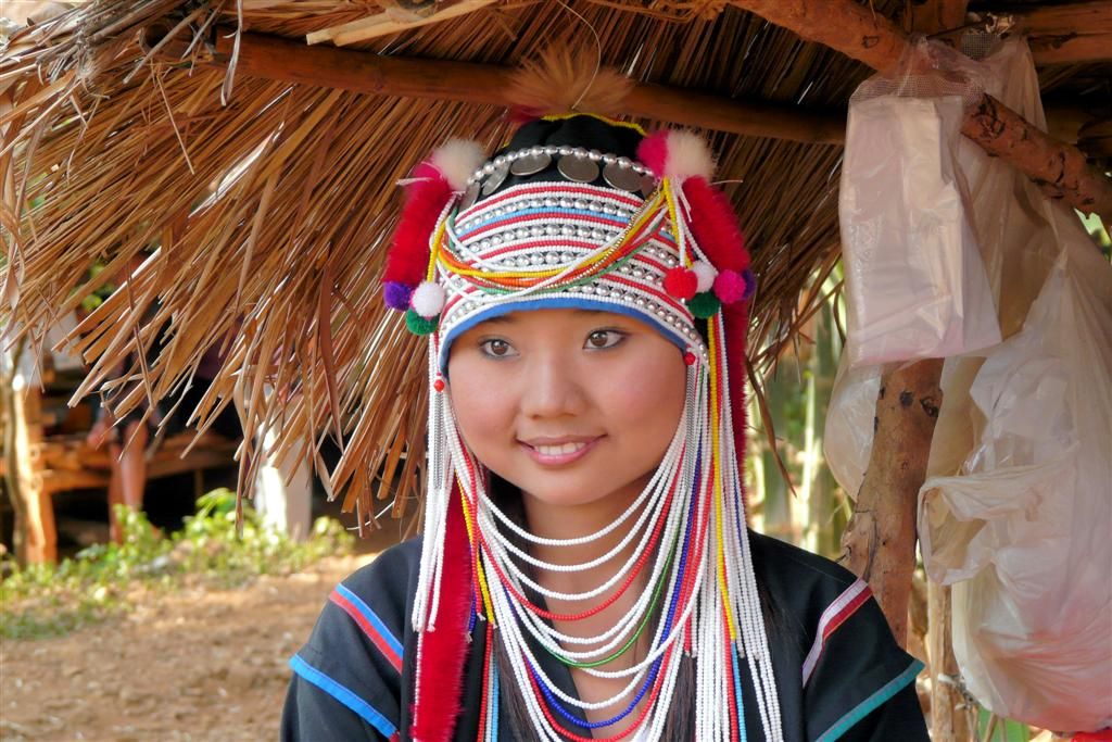 THAILAND - CHIANG RAI - vrouw van de Akha bergstam