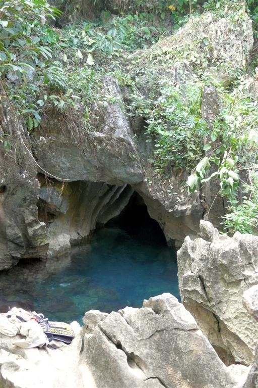 LAOS - VANG VIENG - ander gedeelte van de Tham Chang grot