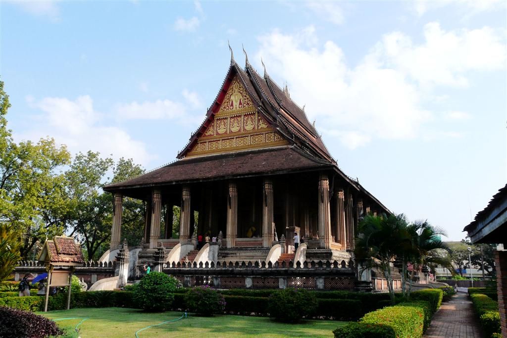 LAOS - VIENTIANE - de tempel Wat Ho Phra Keo