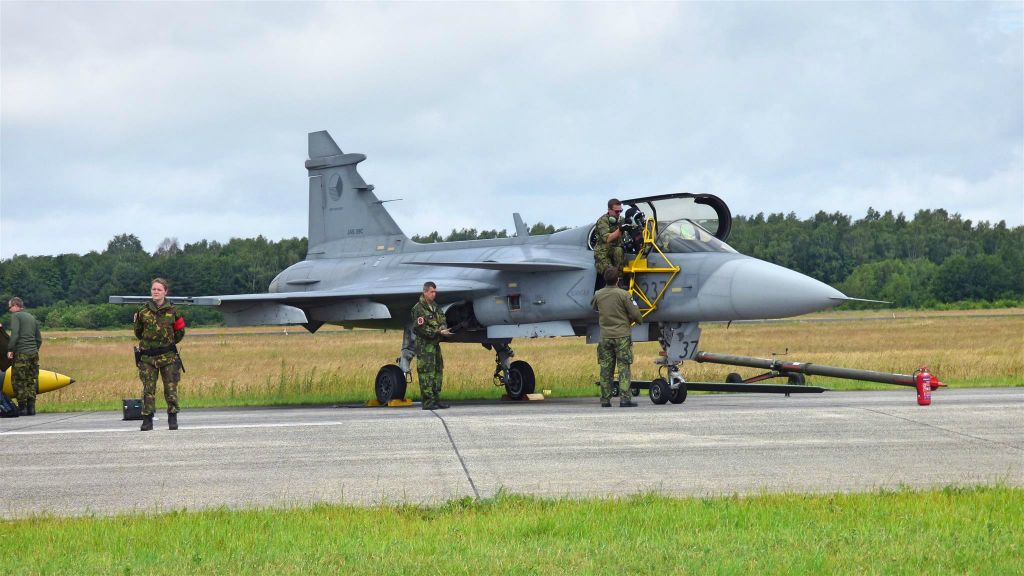 een Saab JAS-39C Gripen straaljager (9237 Tsjechië)