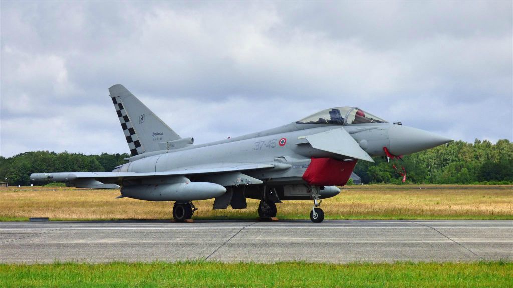 een Eurofighter Typhoon straaljager (MM-7345 Italië)