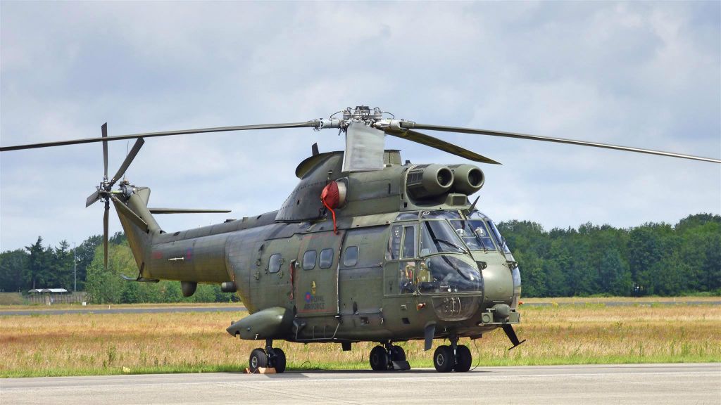 een Aerospatiale Puma HC.MK2 transporthelikopter (XW235 Engeland)