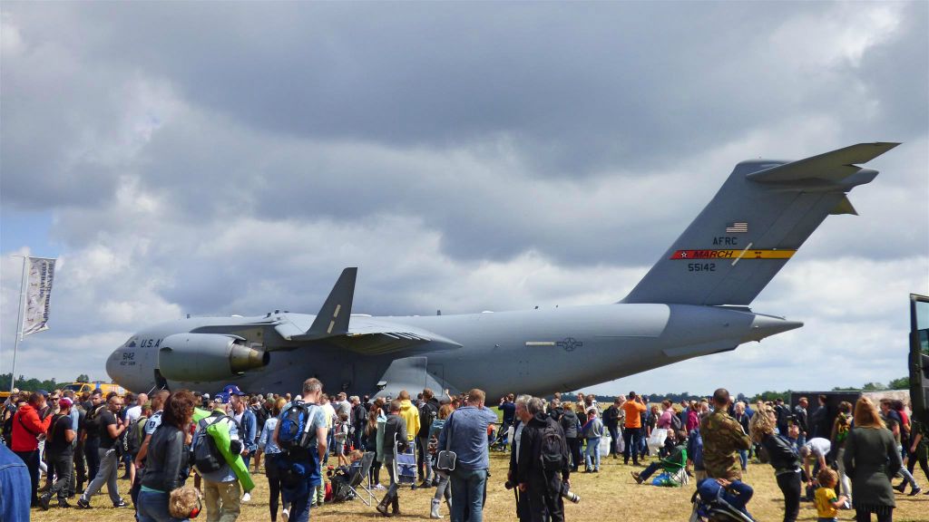 een McDonnell Douglas C-17 Globemaster III transportvliegtuig (55142 Amerika)