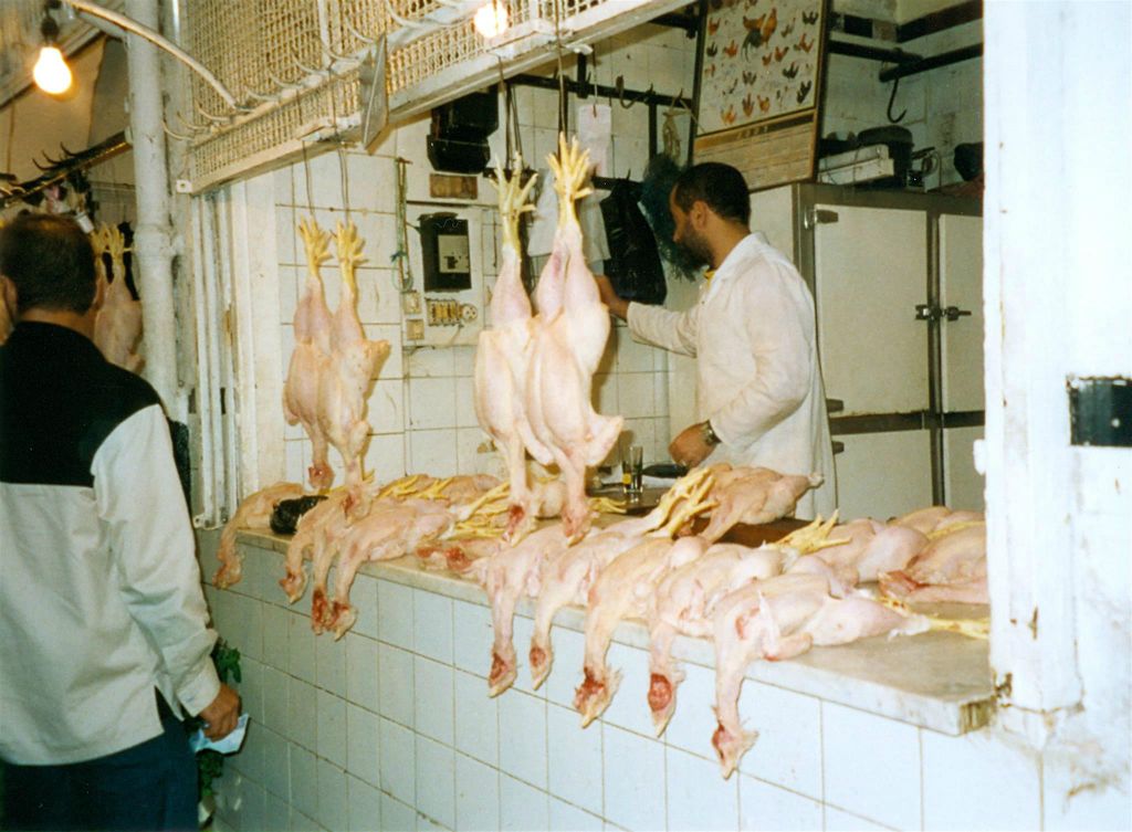 TANGER - een slagerij in de medina
