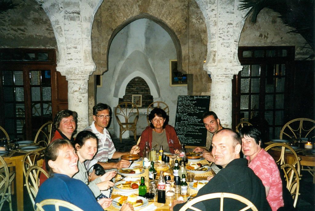 ESSOUIRA - eten met enkele van de groep