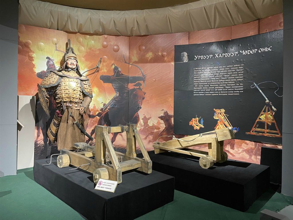ULAANBAATAR - binnen in het nationaal museum van Mongolië