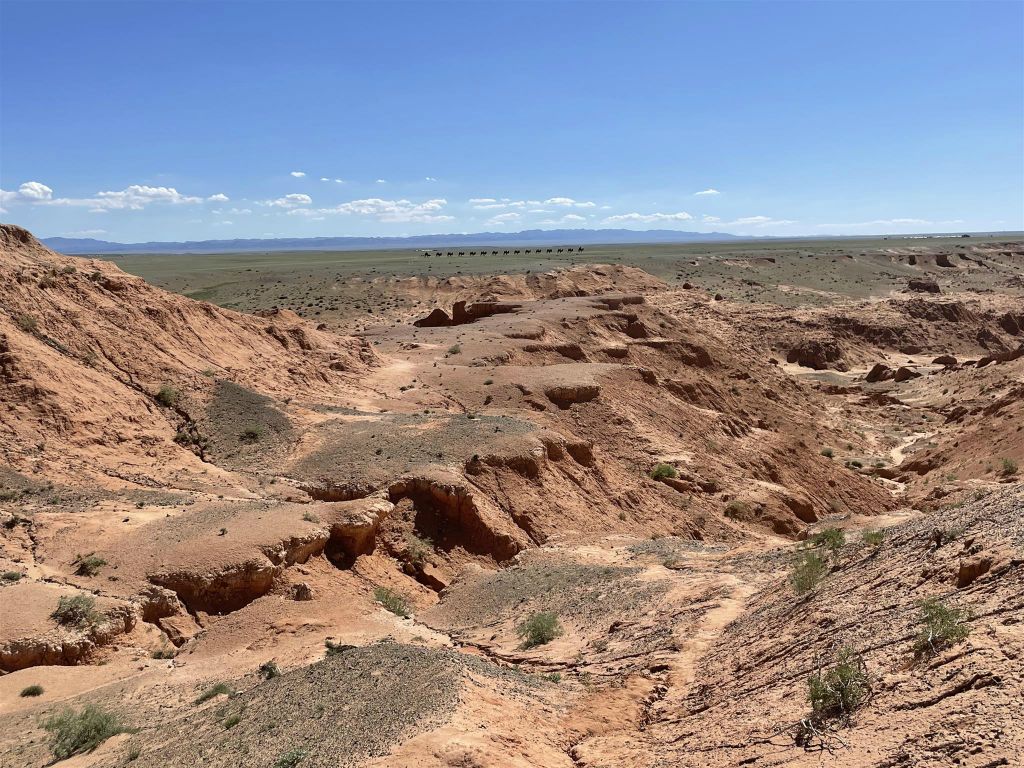 BAYANZAG - de omgeving bij de Flaming Cliffs, de allereerste vindplaats van dinosauriëreieren