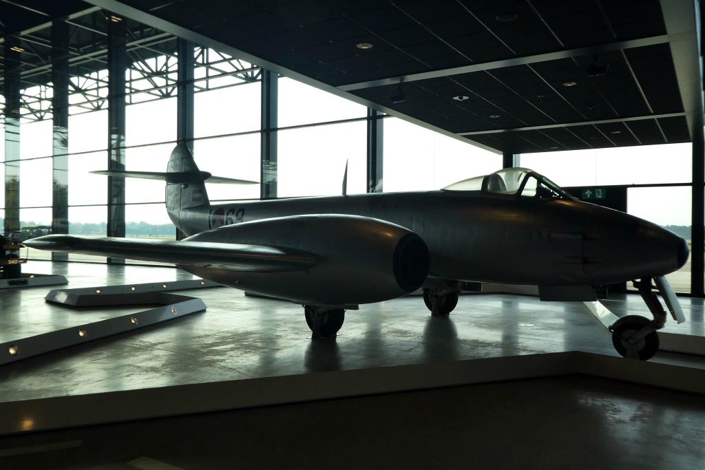 een Gloster Meteor F.MK.4 straaljager (1948-1957)