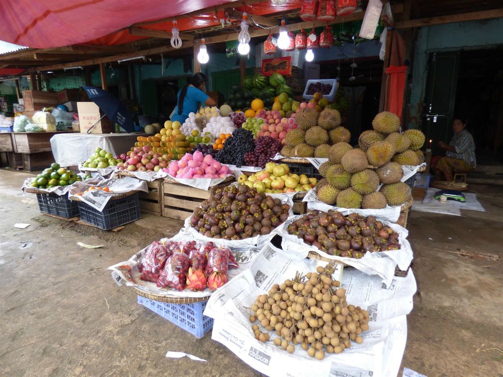 PYIN OO LWIN - divers fruit op een lokale markt