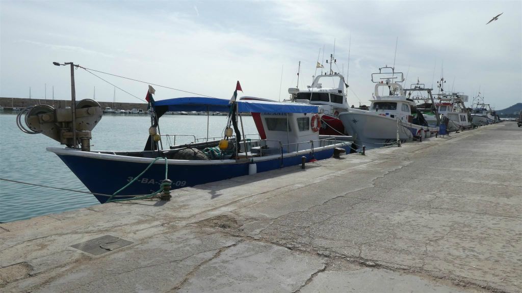 PEÑÍSCOLA - enkele vissersboten bij de jachthaven