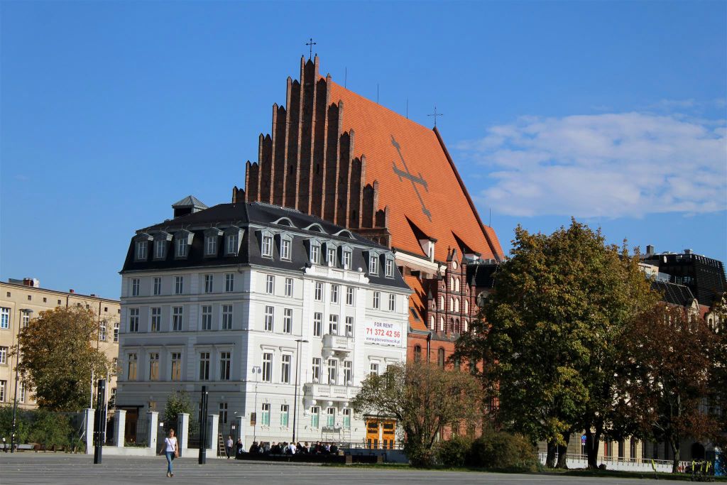 WROCLAW - de kerk van Sts. Dorothea, Wenceslaus en Stanislaus