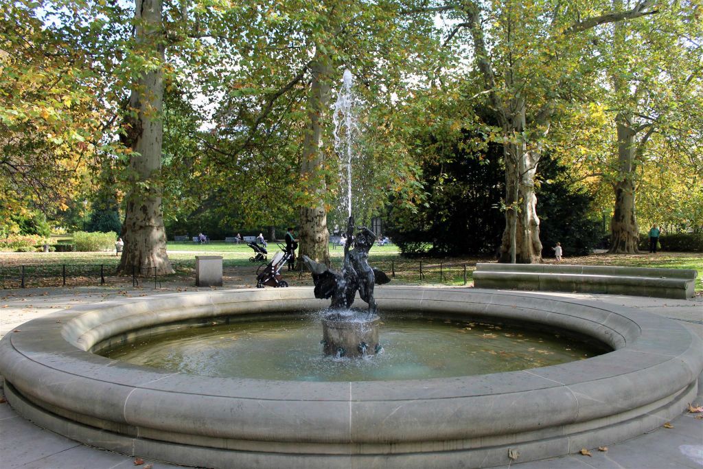 WROCLAW - een fontein bij het Staromiejski park