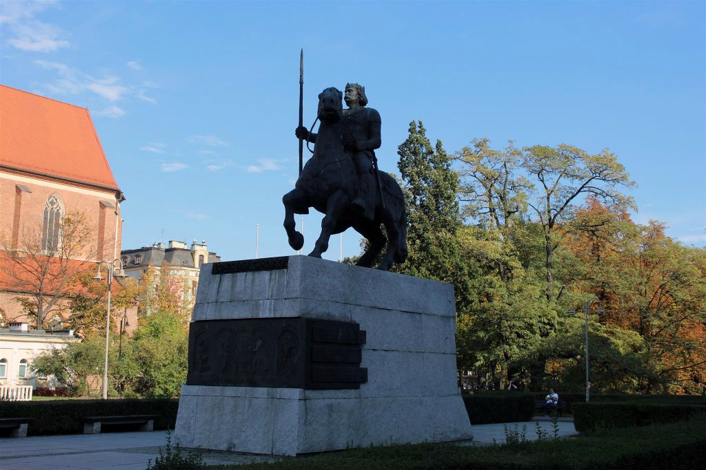 WROCLAW - een monument voor de Poolse koning Bolesław de dappere