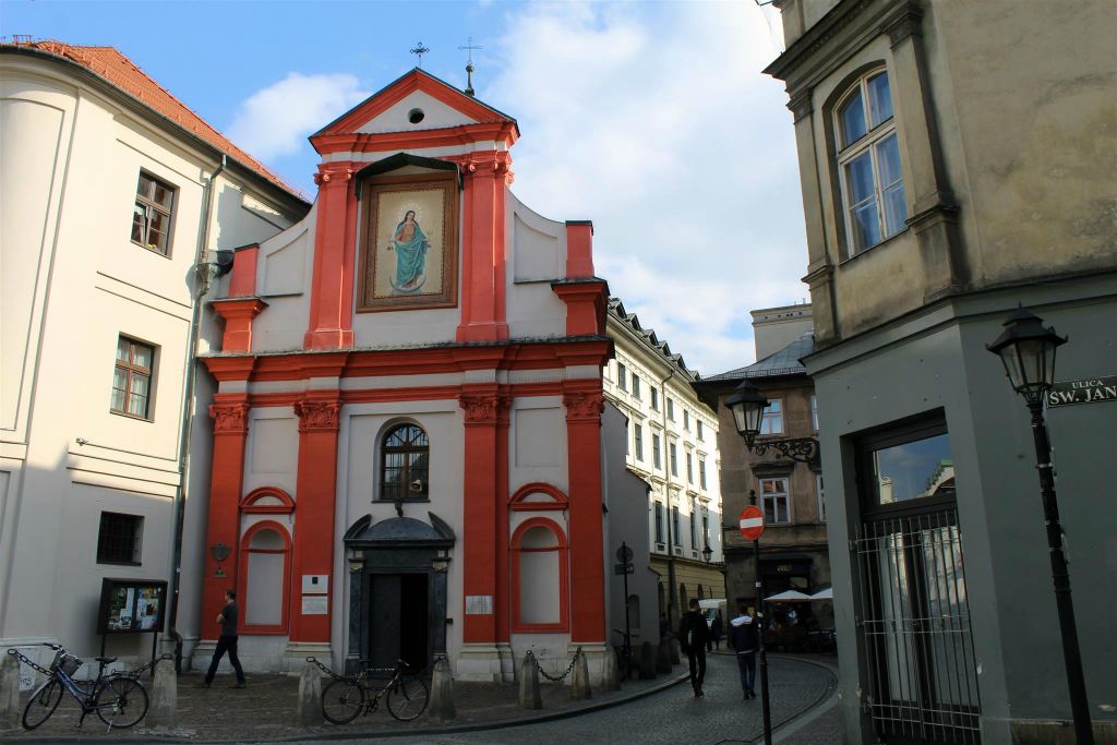 KRAKAU - de kerk Johannes de Doper en de heilige Johannes de Evangelist