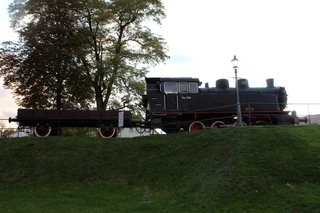 WIELICZKA - een trein bij de Wieliczka-zoutmijn
