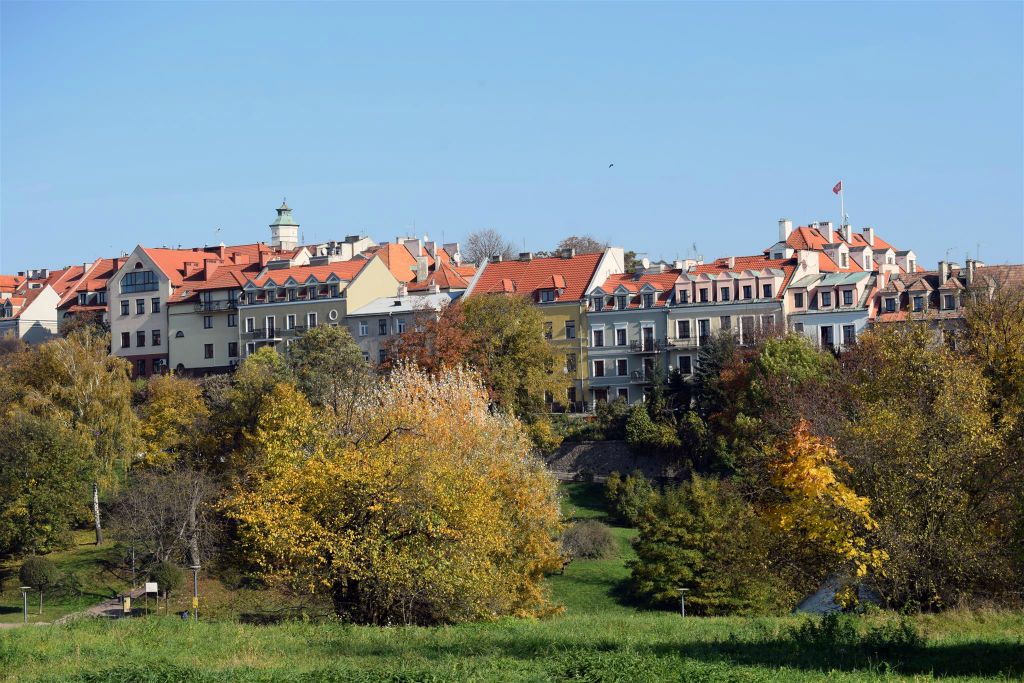 SANDOMIERZ - het uitzicht vanaf een heuvel