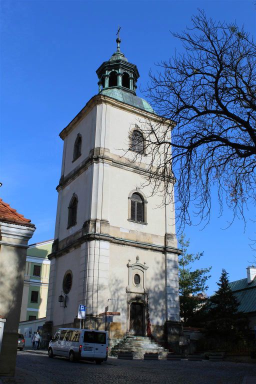SANDOMIERZ - de klokkentoren van de kathedraal