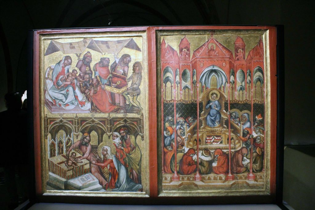 MALBORK - een schilderwerk in het museum van het slot Mariënburg