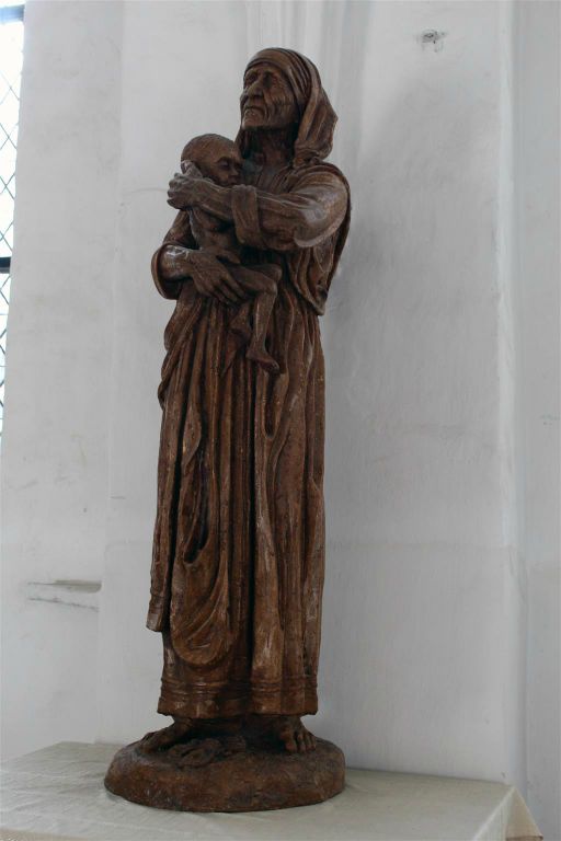 GDAŃSK (OLIWA) - een beeld in de kathedraal van Oliwa
