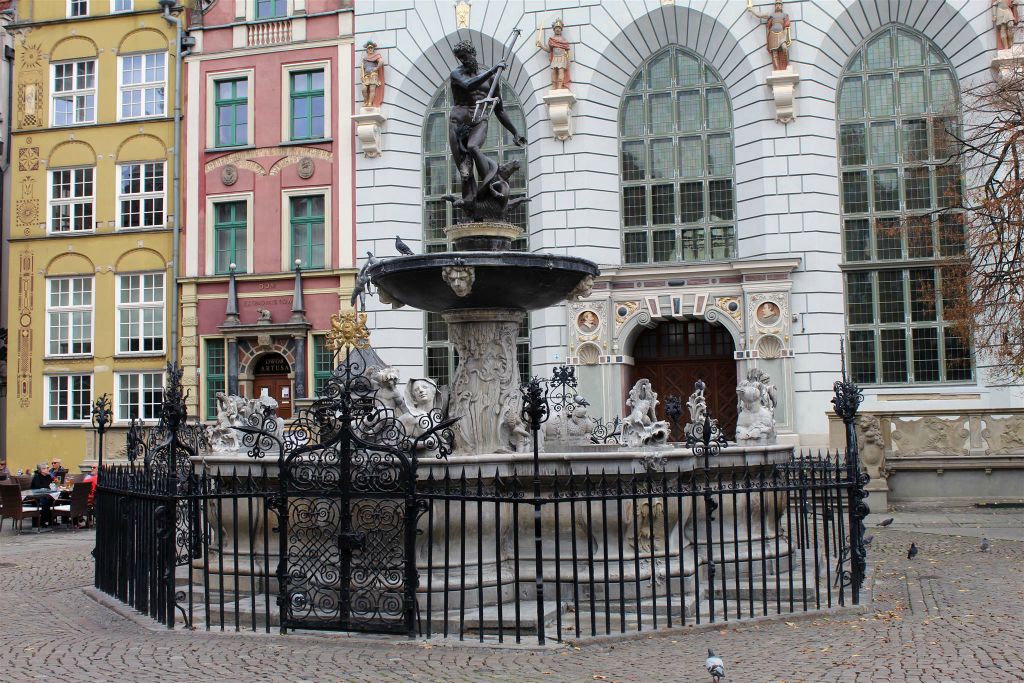 GDAŃSK - de Neptunusfontein in het oude centrum