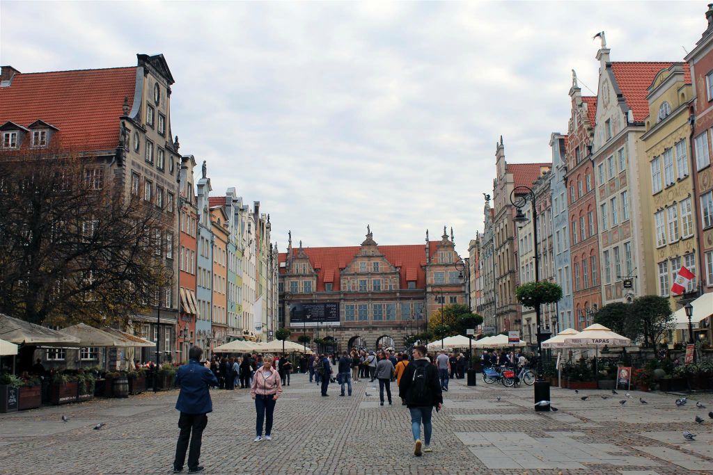 GDAŃSK - de stadspoort genaamd de groene poort uit 1568 in het oude centrum
