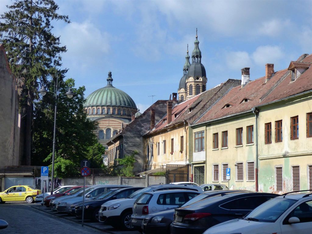SIBIU - uitzicht op de Orthodoxe Metropolitan kerk