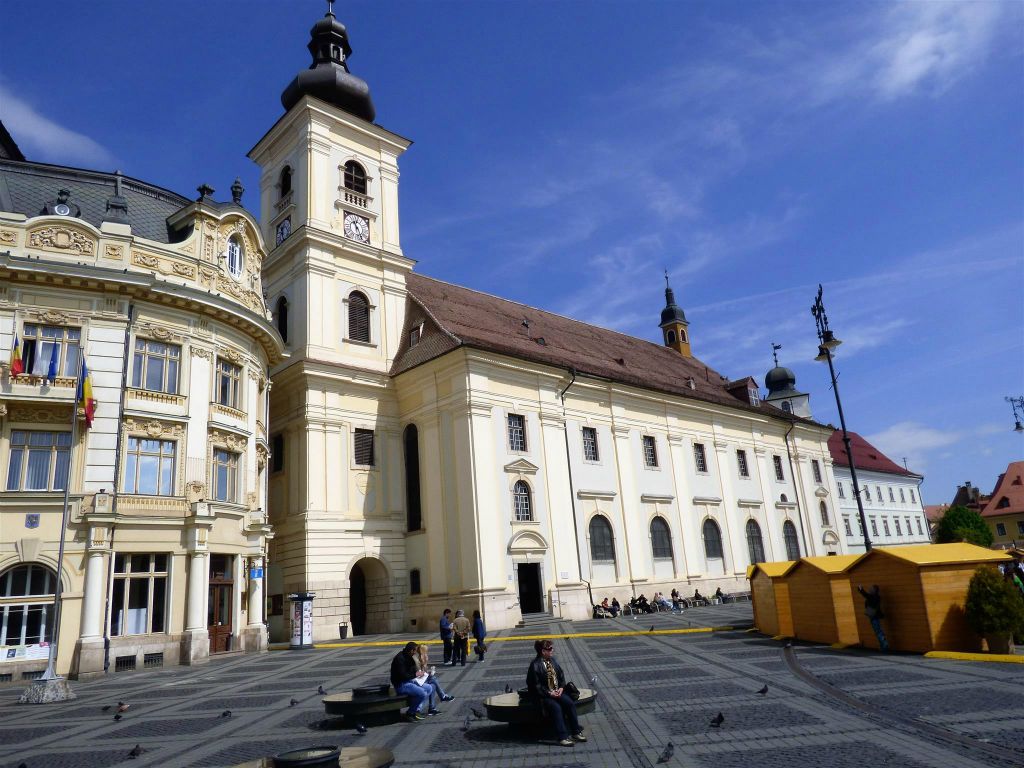 SIBIU - de Rooms-katholieke kerk "de Heilige Drievuldigheid“