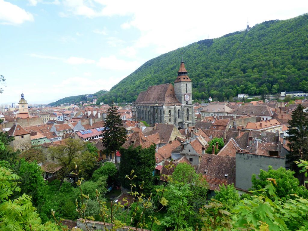 BRASOV - het uitzicht vanaf de Warthe heuvel