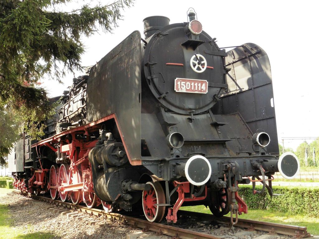 BRASOV - een oude stoomlocomotief