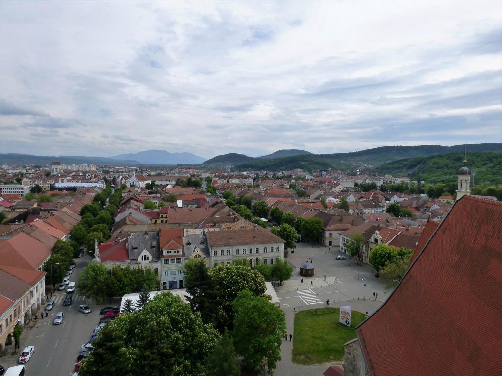 BISTRITA - uitzicht vanaf de kerktoren van de Evangelische kerk