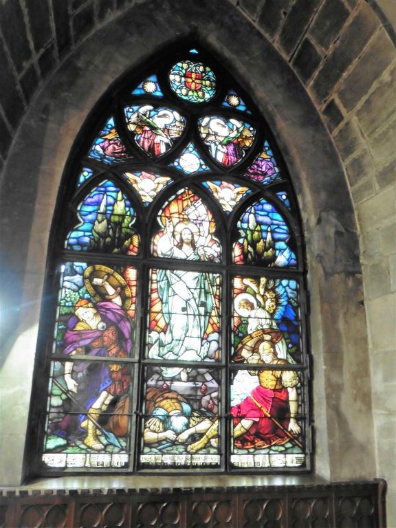 CLUJ NAPOCA - een raam van de St. Michaels kathedraal uit 1487