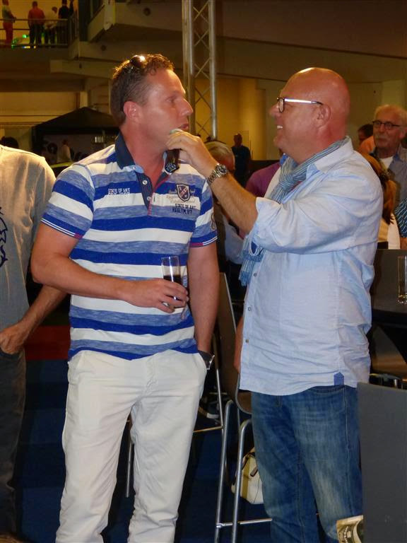 van links naar rechts: Rob Geus (smaakpolitie) en Gaston Starreveld (postcodeloterij)